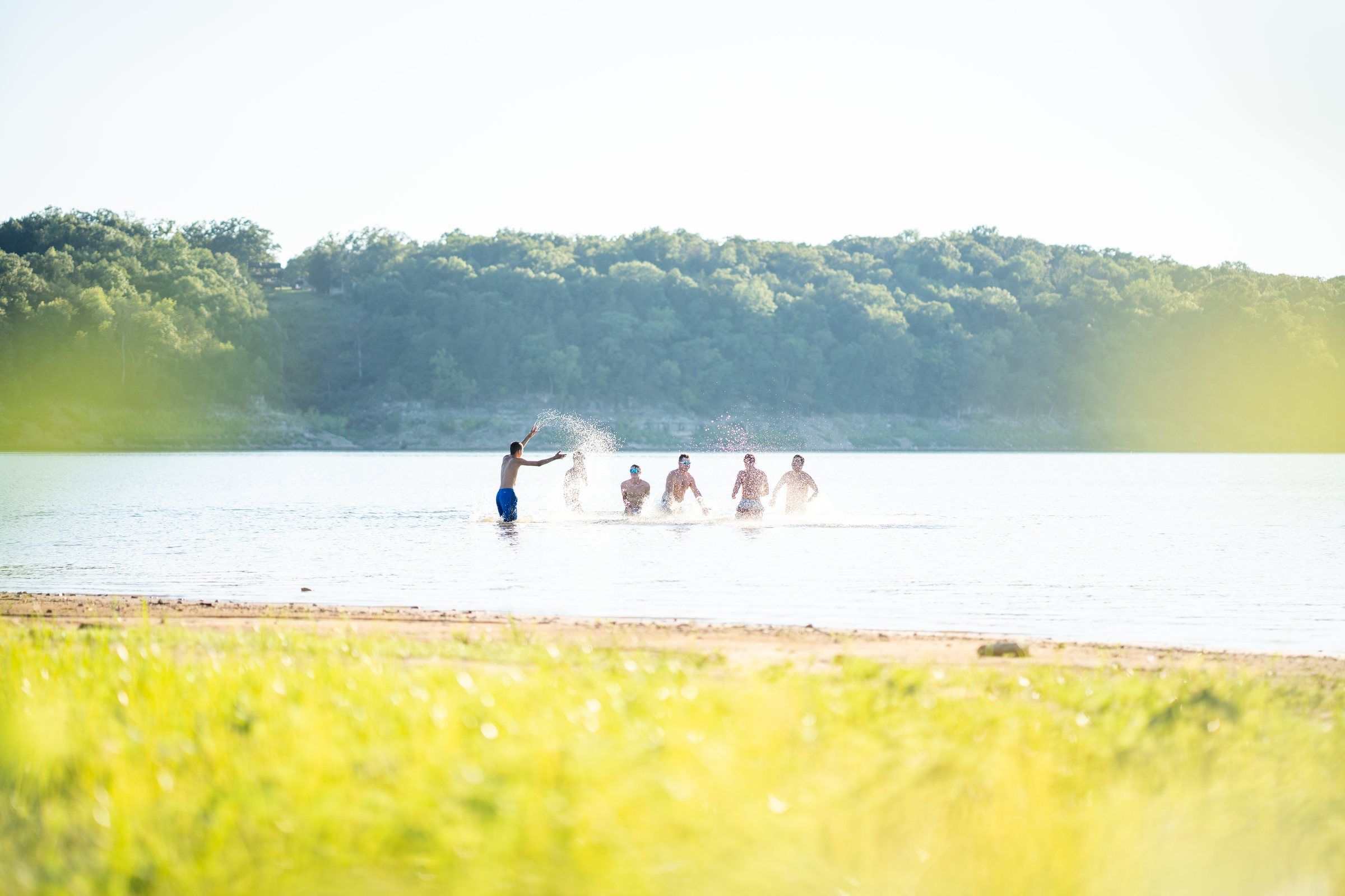 Future Men students on the lakeshore on a summer afternoon